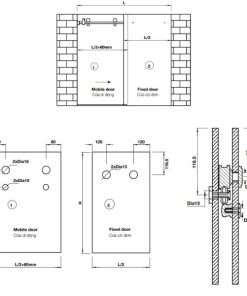 Trọn bộ cửa trượt phòng tắm Oval – Ray 2000mm Hafele 981.06.320 - 8 Trọn bộ cửa trượt phòng tắm Oval – Ray 2000mm Hafele 981.06.320 - 7