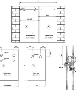 Trọn bộ cửa trượt phòng tắm Vuông – Ray 2000mm Hafele 981.71.101 - 8 Trọn bộ cửa trượt phòng tắm Vuông – Ray 2000mm Hafele 981.71.101 - 7