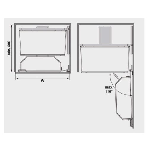 Rổ cho tủ đứng Tandem, rộng 450mm MS: 545.93.431 - 3