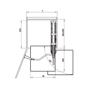 Tủ đồ khô 6 tầng KARA VARIO 600mm Hafele 595.82.815 - 13