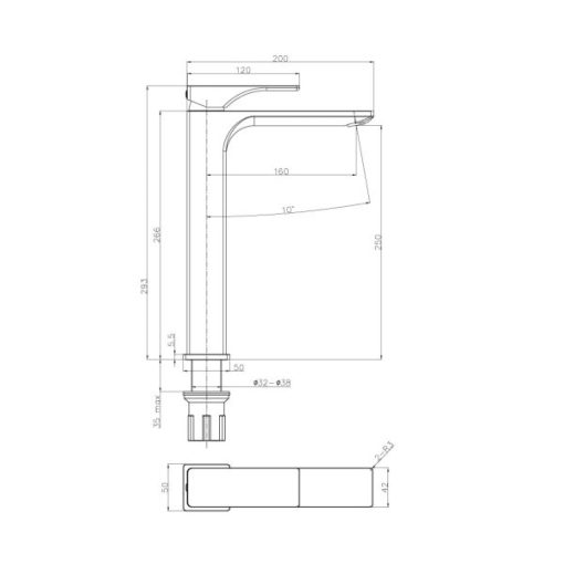 Vòi lavabo Regal 250 Häfele 495.61.121 - 3