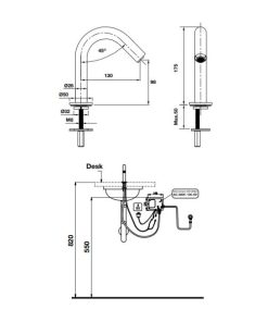Vòi lavabo tự động H-175 589.63.061 - 6 Vòi lavabo tự động H-175 589.63.061 - 5