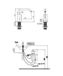 Vòi xịt xà phòng tự động bán âm 589.63.090 - 6 Vòi xịt xà phòng tự động bán âm 589.63.090 - 5