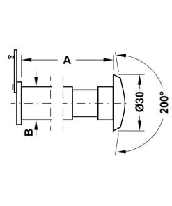 Mắt thần màu đồng rêu Hafele 959.00.092 - 6 Mắt thần màu đồng rêu Hafele 959.00.092 - 5