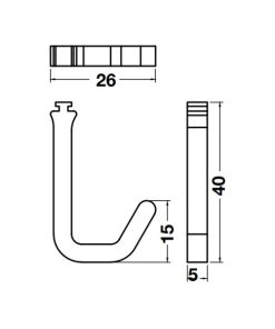 Móc treo Hafele 523.00.390 - 6 Móc treo Hafele 523.00.390 - 5