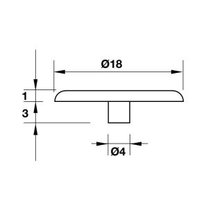 Nắp che cho vỏ nối màu thông Minifix 15 không vành Hafele 262.24.055 - 5