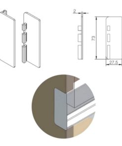 Nắp che – Tay nắm Gola chữ C màu vàng hồng Hafele 126.36.883 - 5