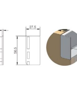Nắp che – Tay nắm Gola chữ J màu đồng đen Hafele 126.36.180 - 6 Nắp che – Tay nắm Gola chữ J màu đồng đen Hafele 126.36.180 - 5