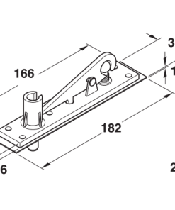 Phụ kiện bản lề sàn Hafele 932.79.090 - 6 Phụ kiện bản lề sàn Hafele 932.79.090 - 5