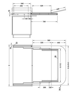 Phụ kiện bản mở rộng 600mm Hafele 505.73.944 - 14 Phụ kiện bản mở rộng 600mm Hafele 505.73.944 - 13