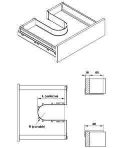 Phụ kiện cho ngăn kéo dưới chậu rửa màu trắng Hafele 547.66.772 - 8 Phụ kiện cho ngăn kéo dưới chậu rửa màu trắng Hafele 547.66.772 - 7