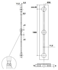 Phụ kiện định hình và làm phẳng gỗ Hafele 406.99.625 - 5