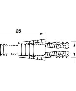 Phụ kiện kết nối IXCONNECT SC 8/25 Hafele 262.11.111 - 8 Phụ kiện kết nối IXCONNECT SC 8/25 Hafele 262.11.111 - 7