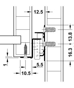 Ray bánh xe dài 500 mm Hafele 431.16.705 - 8 Ray bánh xe dài 500 mm Hafele 431.16.705 - 7