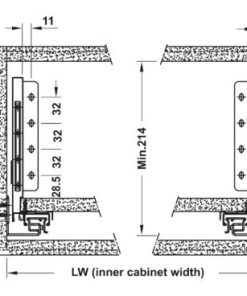 Ray hộp Alto-S màu xám đậm, cơ cấu nhấn mở, chiều cao 170mm Hafele 552.36.355 - 6 Ray hộp Alto-S màu xám đậm, cơ cấu nhấn mở, chiều cao 170mm Hafele 552.36.355 - 5
