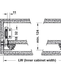 Ray hộp Inner Alto-S màu trắng mờ, chiều cao 80mm Hafele 552.55.724 - 5
