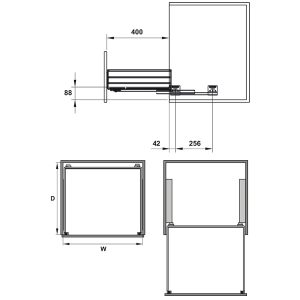 Kệ chén đĩa Hafele kèm ống đựng đũa 900mm 549.08.448 - 5