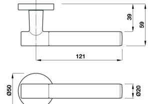 Tay nắm gạt Kawajun Hafele 901.78.284 - 7