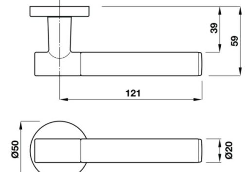 Tay nắm gạt Kawajun Hafele 901.78.284 - 3