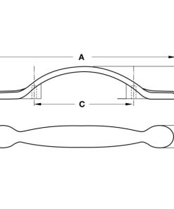 Tay nắm cổ điển Hafele 144mm 122.07.121 - 5