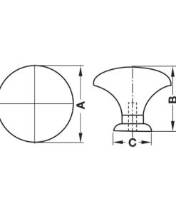Tay nắm cổ điển Hafele 32mm 122.07.130 - 6 Tay nắm cổ điển Hafele 32mm 122.07.130 - 5