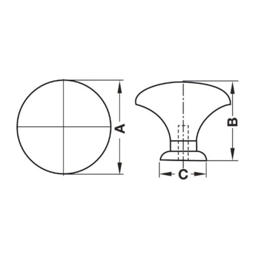 Tay nắm cổ điển Hafele 32mm 122.07.130 - 3