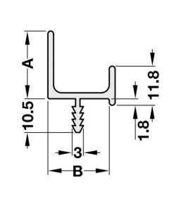 Tay nắm dạng thanh nhôm mạ màu đồng Hafele 126.21.103 - 5
