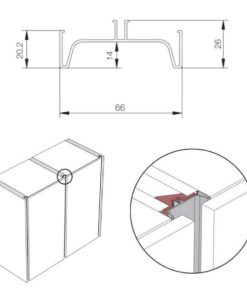 Tay nắm dọc đôi Gola/ Lắp giữa chiều dài hữu dụng 2400 mm màu xám đen Hafele 126.37.947 - 6 Tay nắm dọc đôi Gola/ Lắp giữa chiều dài hữu dụng 2400 mm màu xám đen Hafele 126.37.947 - 5