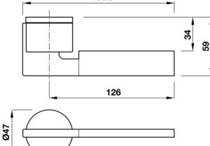 Tay nắm gạt Kawajun Hafele 901.78.285 - 7