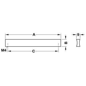 Tay nắm nhôm Hafele mạ màu bạc 76mm 155.01.111 - 5