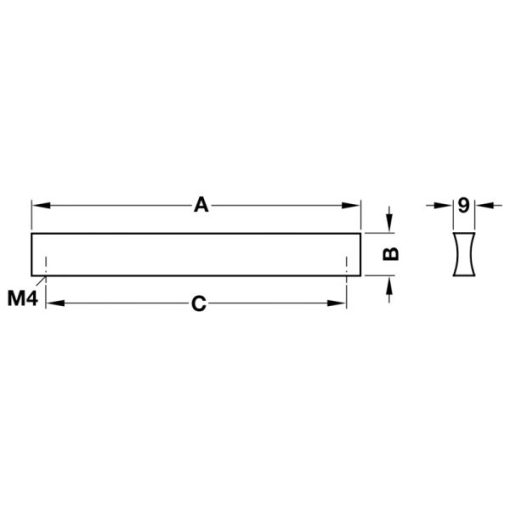 Tay nắm nhôm Hafele mạ màu bạc 76mm 155.01.111 - 3