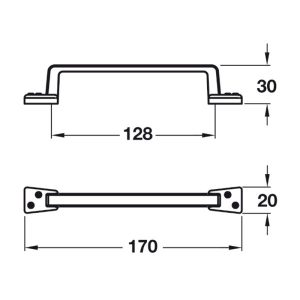 Tay nắm cổ điển màu đồng thiếc cổ Hafele 170mm 107.03.115 - 5