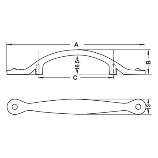 Tay nắm cổ điển Hafele 117mm 122.07.131 - 3
