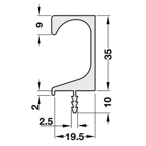 Tay nắm dạng thanh nhôm mạ màu đồng Hafele 126.27.103 - 3