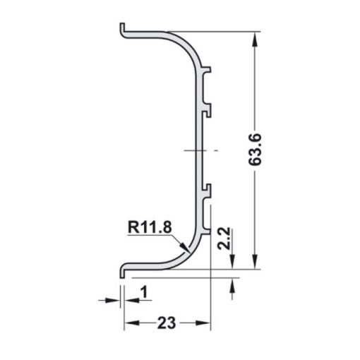 Tay nắm dạng thanh nhôm mạ màu đen mờ Hafele 126.36.300 - 3