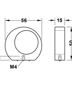 Tay nắm tủ Hafele màu mạ niken mờ 56mm 106.70.135 - 6 Tay nắm tủ Hafele màu mạ niken mờ 56mm 106.70.135 - 5