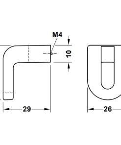 Tay nắm tủ Hafele màu đen mờ 35mm 106.69.070 - 5