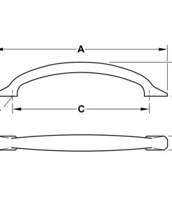 Tay nắm tủ Hafele màu mạ niken mờ 162mm 106.70.151 - 5