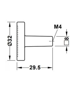 Tay nắm tủ Hafele màu đen mờ 32mm 106.70.180 - 5