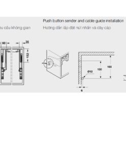 Tay nâng điện nắp đậy màu xám Q FREE UP Hafele 372.29.712 - 5