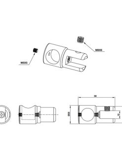 Bas nối thanh treo BAUMA 981.77.987 - 5
