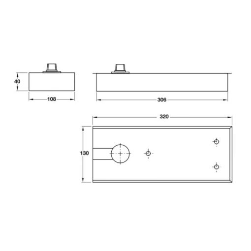 Bản lề sàn BM-120 BAUMA 120kg 932.03.600 - 3