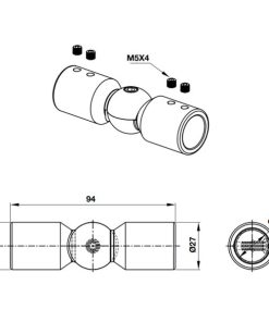 Bas nối thanh treo BAUMA 981.77.990 - 6 Bas nối thanh treo BAUMA 981.77.990 - 5