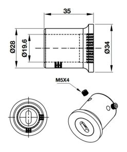 Bas nối thanh treo BAUMA 981.77.986 - 6 Bas nối thanh treo BAUMA 981.77.986 - 5