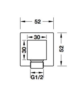 Bộ tiếp nước dạng vuông 485.60.061 - 5
