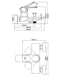 Bộ trộn nổi 2 đường nước Kobe chrome HAFELE 589.15.005 - 6 Bộ trộn nổi 2 đường nước Kobe chrome HAFELE 589.15.005 - 5