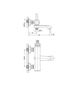 Bộ trộn nổi 2 đường nước Kyoto màu đen 589.35.096 - 5