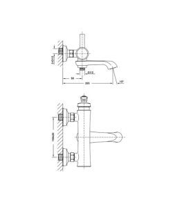 Bộ trộn nổi 2 đường nước Kyoto màu vàng 589.35.066 - 6 Bộ trộn nổi 2 đường nước Kyoto màu vàng 589.35.066 - 5