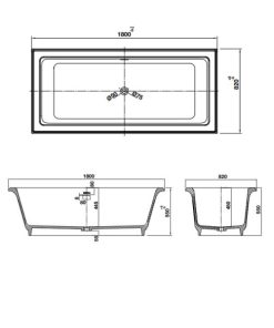 Bồn tắm đặt sàn HVN8029 588.87.613 - 5