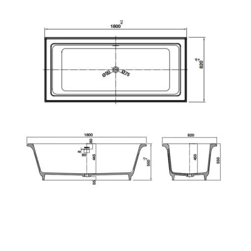 Bồn tắm đặt sàn HVN8029 588.87.613 - 3